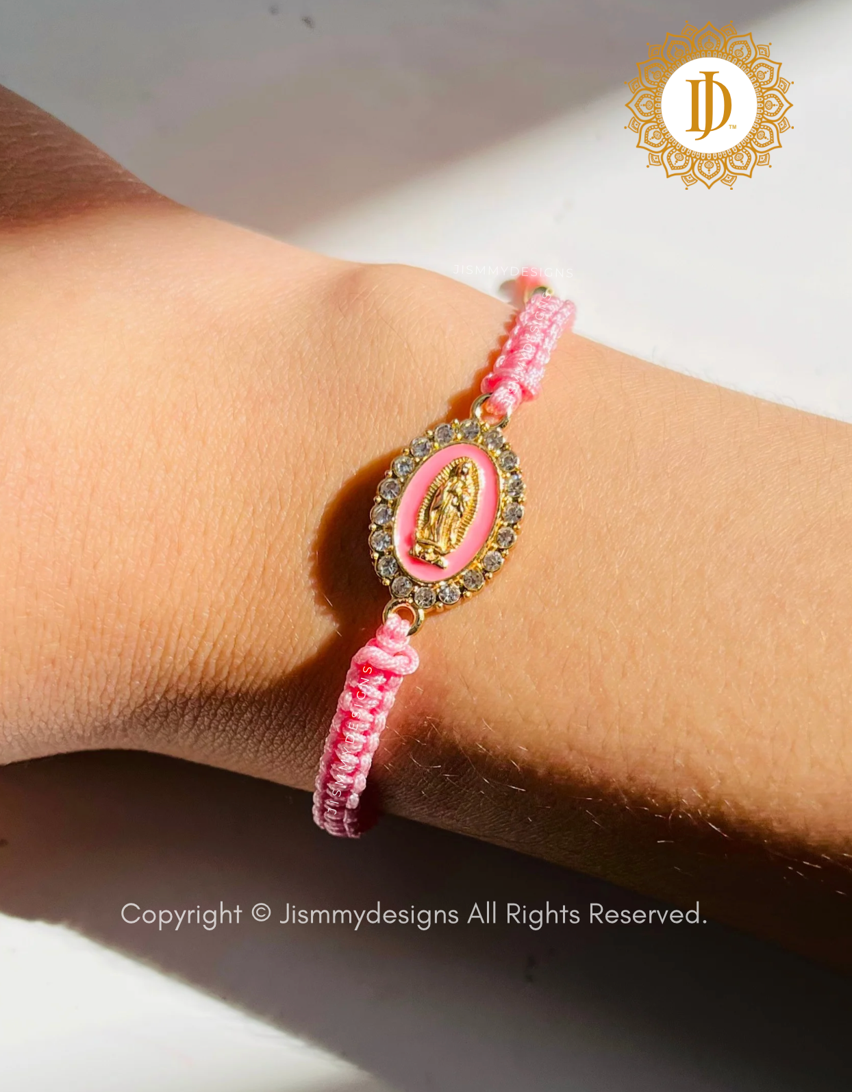 Our Lady Of Guadalupe Pink Bracelet, Virgen De Guadalupe Bracelet, Pulsera De Virgen De Guadalupe Rosita,  Mexican Bracelet