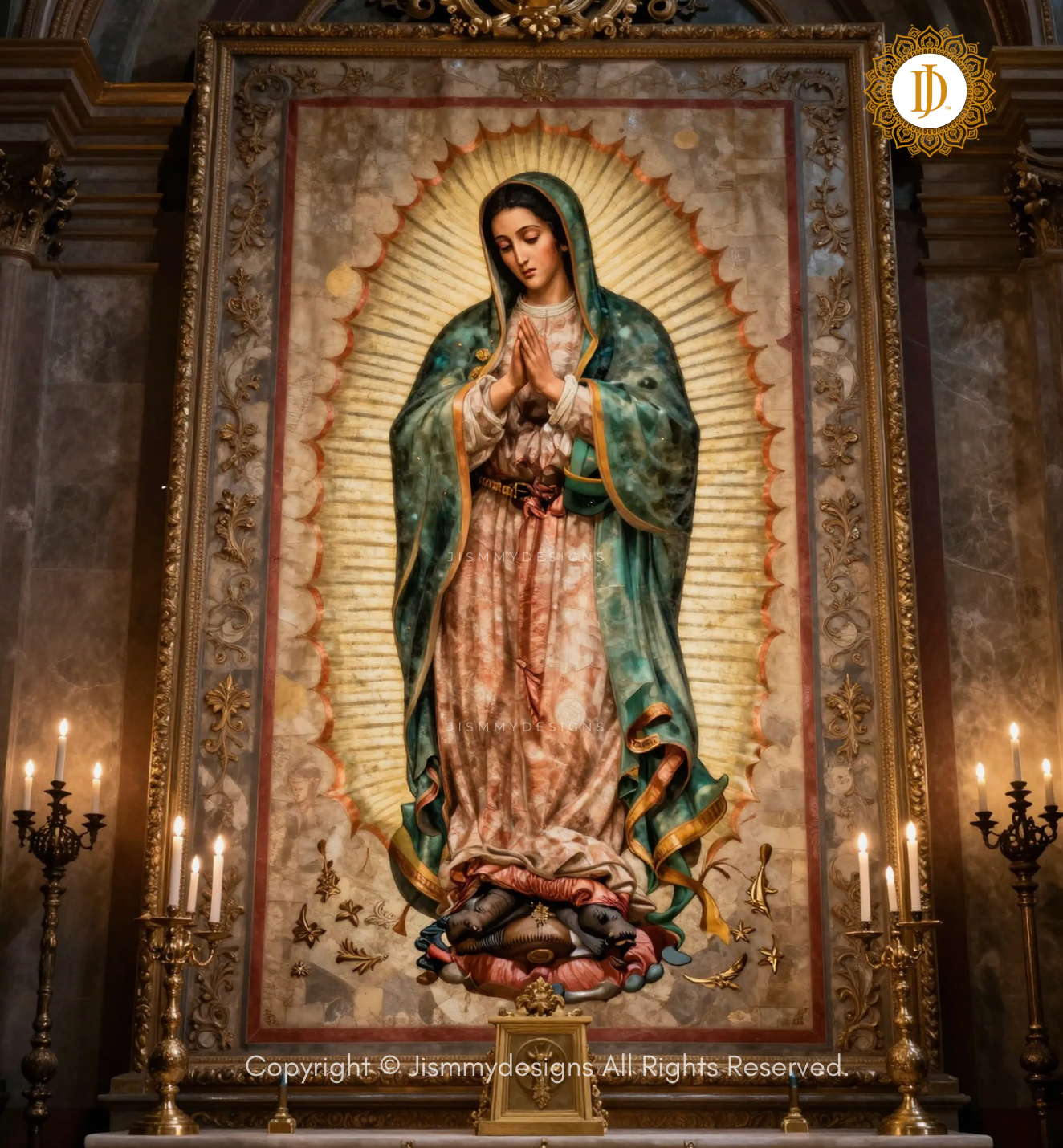 Virgen De Guadalupe Candles, Our Lady of Guadalupe Candles, Velas de La Virgen De Guadalupe, Mexican Candles