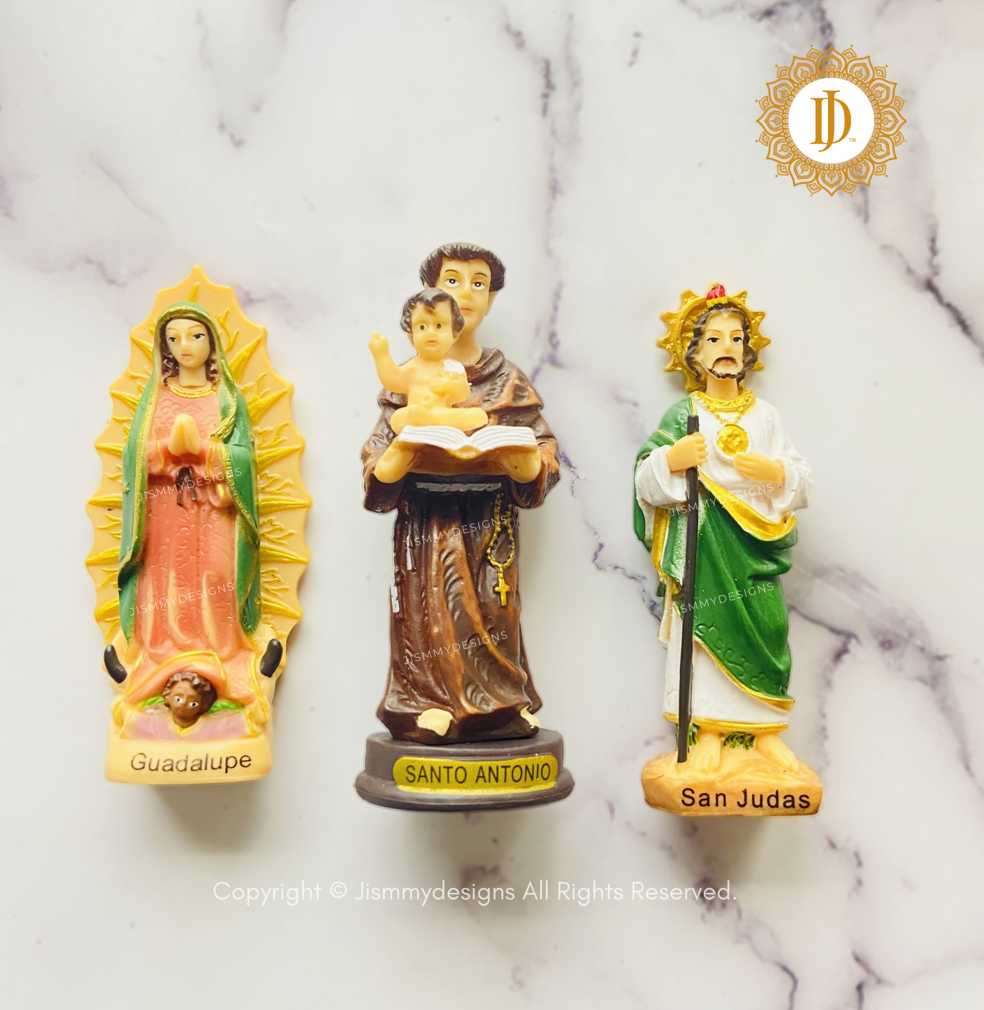 3''Inch Guadalupe statue, Santo Antonio Statue, San Judas Statue, Mexican Statues