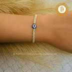 Nude Evil Eye Protection Bracelet, Mal De Ojo Pulsera Azul de Protección