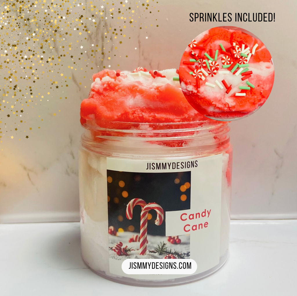 Candy Cane Cloud Slime, Aromatherapy Slime, Stress Toy, Cloud Slime