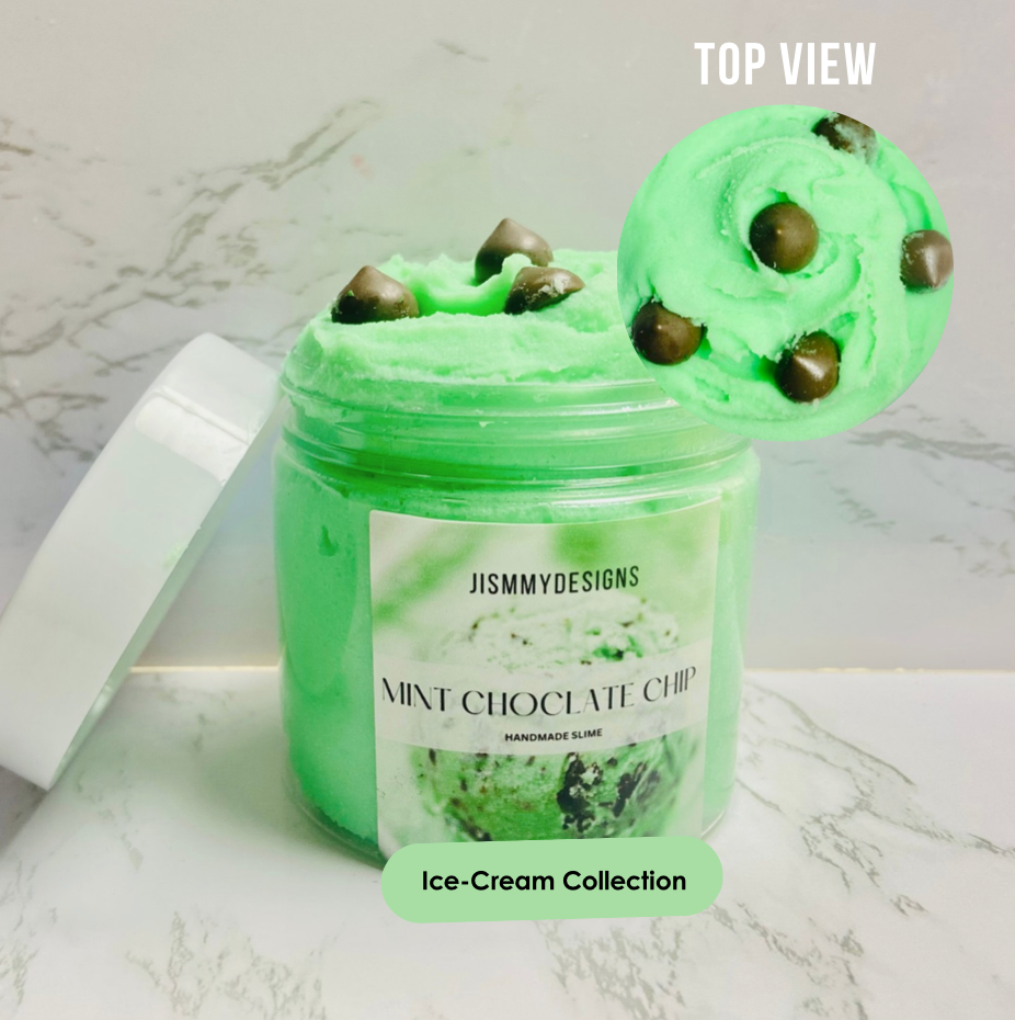 Mint Chocolate Chip Cloud Slime, Aromatherapy Slime, Stress Toy, Cloud Slime, Ice-Cream Collection