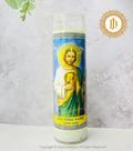 Saint Jude Glass Candle, San Judas Tadeo Velas De Vidrio