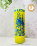 Saint Lazarus Glass Candle, Vela De San Lazaro